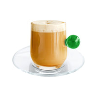 Ball Line mug with saucer set, 6pcs