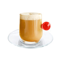 Ball Line mug with saucer set, 6pcs