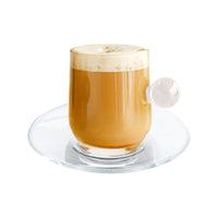 Ball Line mug with saucer set, 6pcs