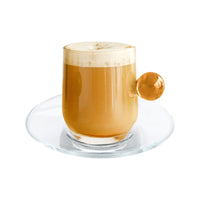 Ball Line mug with saucer set, 6pcs