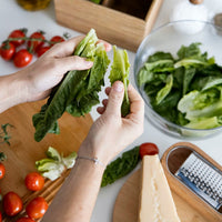 Nature salad bowl with bamboo lid/cutting board