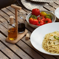 Dine Oil & Vinegar Set Oak Stand