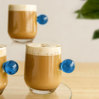 Ball Line mug with saucer set, 6pcs