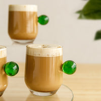 Ball Line mug with saucer set, 6pcs