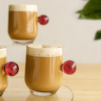 Ball Line mug with saucer set, 6pcs