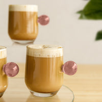 Ball Line mug with saucer set, 6pcs