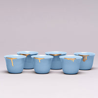Porcelain drip coffee set, 6pc