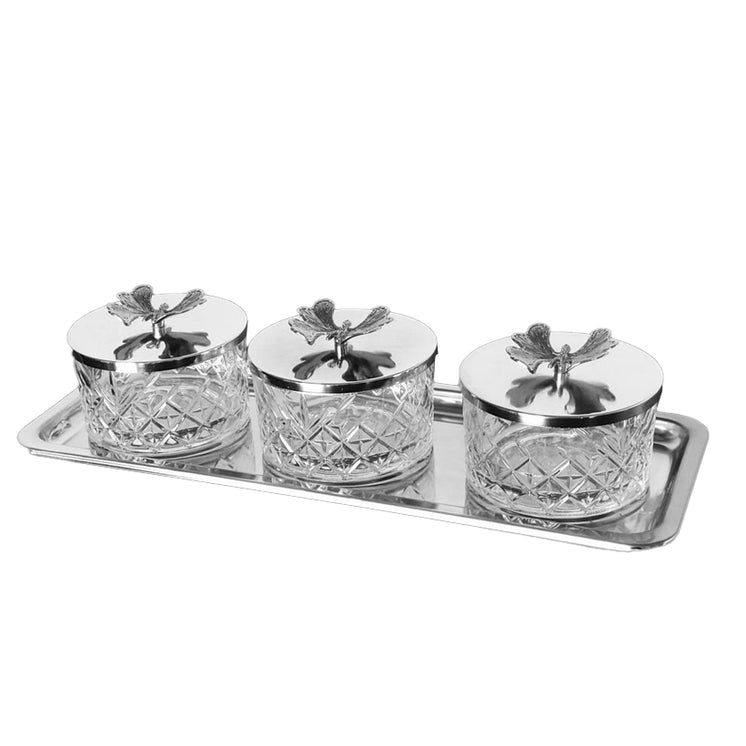 Silver butterfly Bowl Set