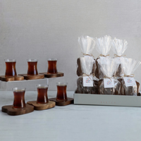 Wood Teacup & Saucer Gift Set