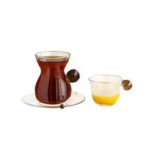 طقم كيرف شاي وقهوه مع ملاعق عدد 6