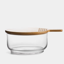 Nature salad bowl with bamboo lid/cutting board