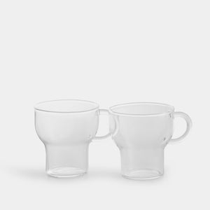 Glass mug 2pc