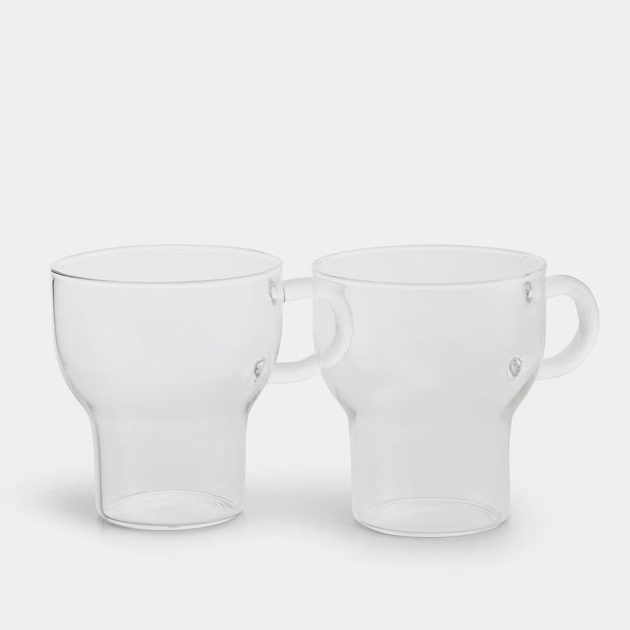 Glass mug 2pc