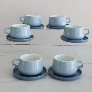 6 pc Ella Tea Cup - Blue