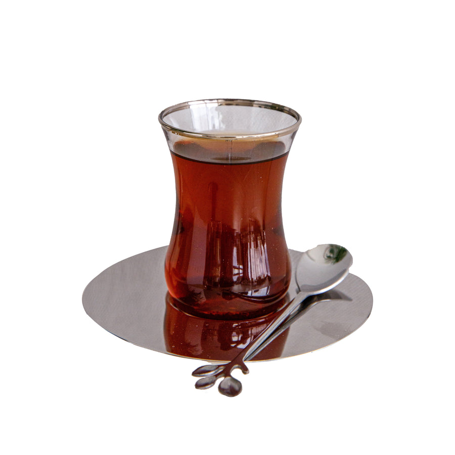 Flat tea cups, 6pcs