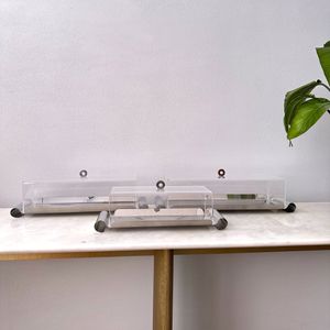 3pcs set Long Trays with cover