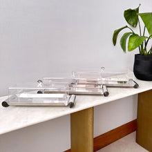 3pcs set Long Trays with cover