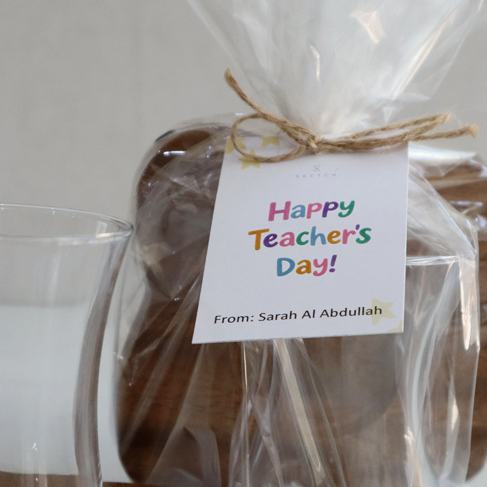 Wood Teacup & Saucer Gift Set