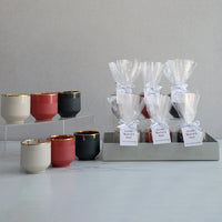 Gold Drip Porcelain Cups Gift Set