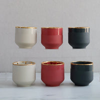 Gold Drip Porcelain Cups Gift Set