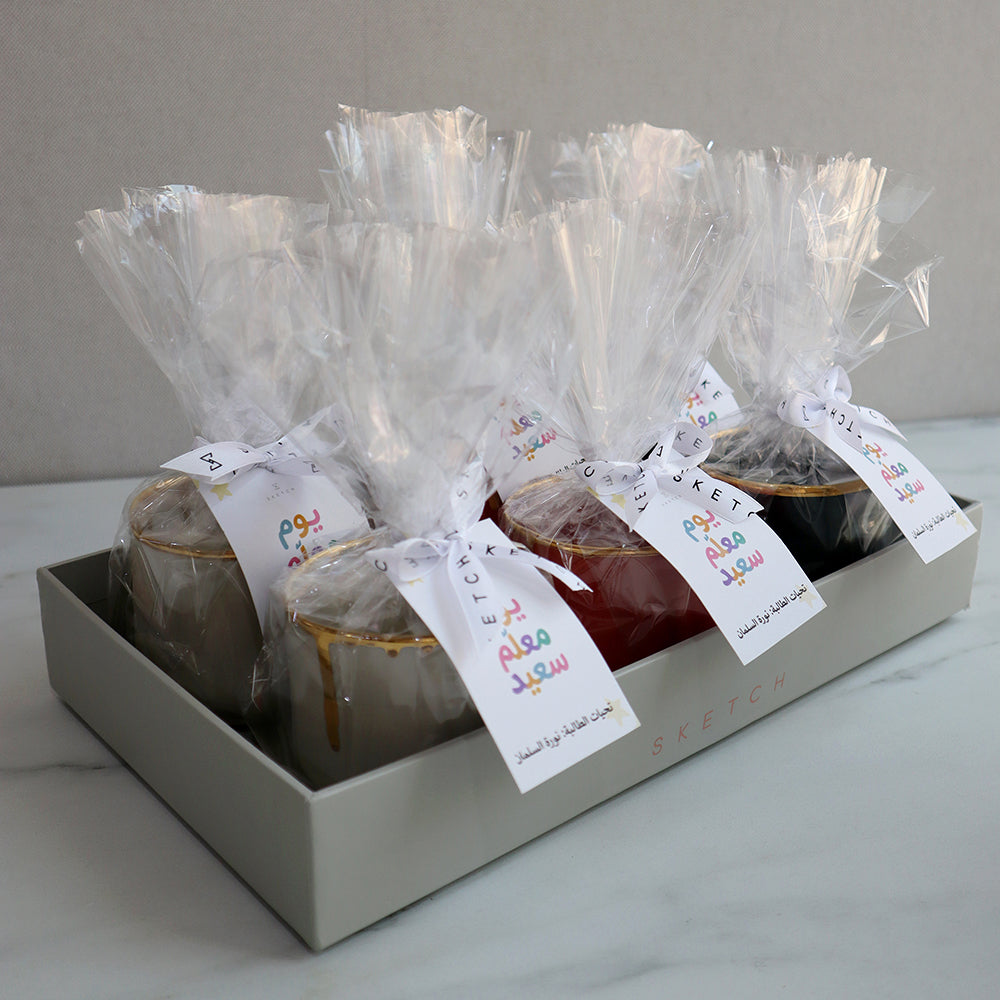 Gold Drip Porcelain Cups Gift Set