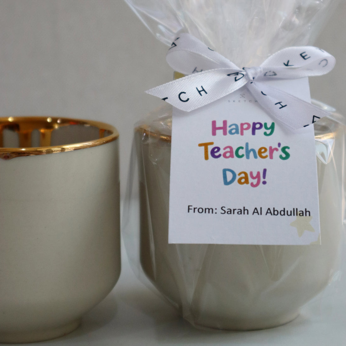 Gold Drip Porcelain Cups Gift Set