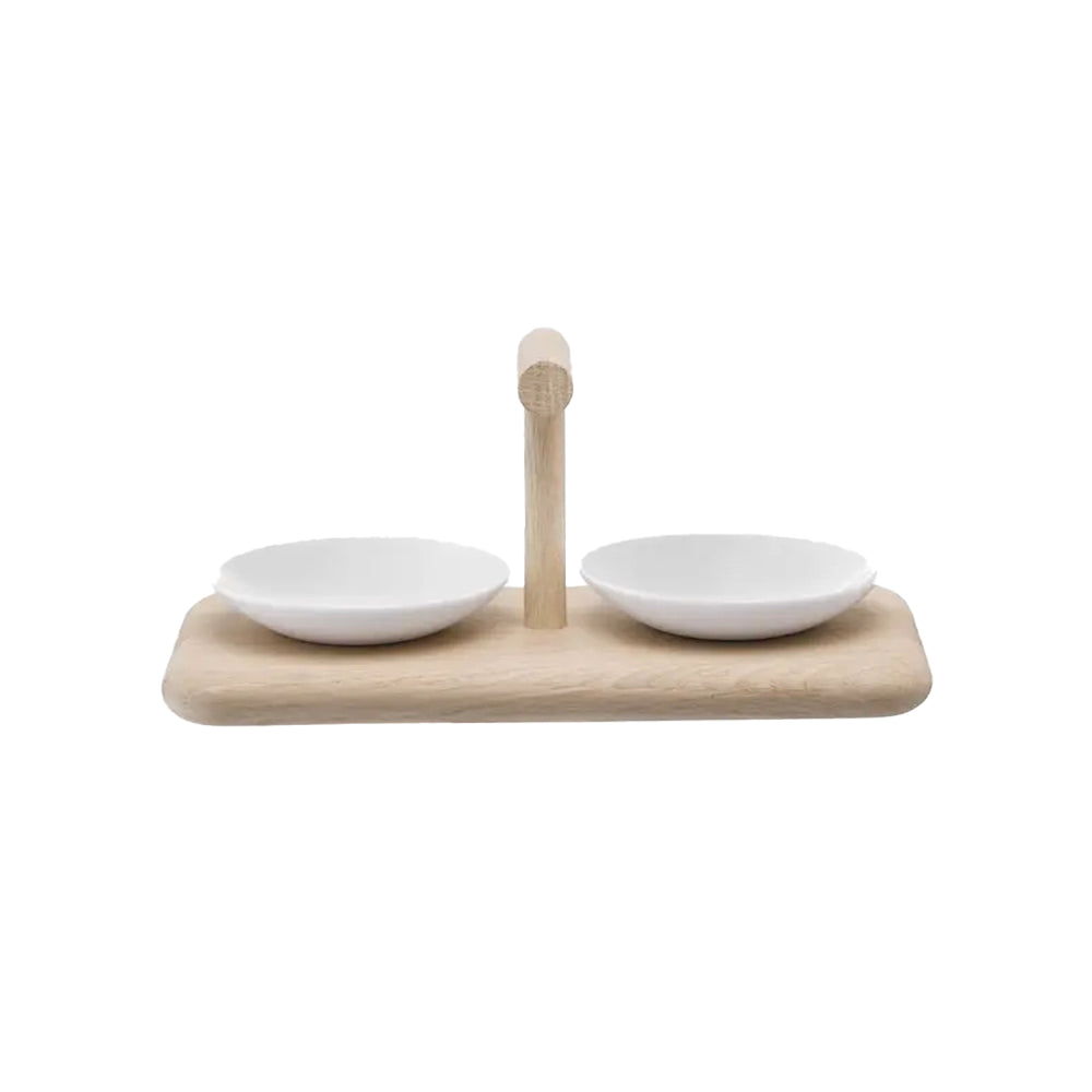 Dine Condiment Set & Oak Base