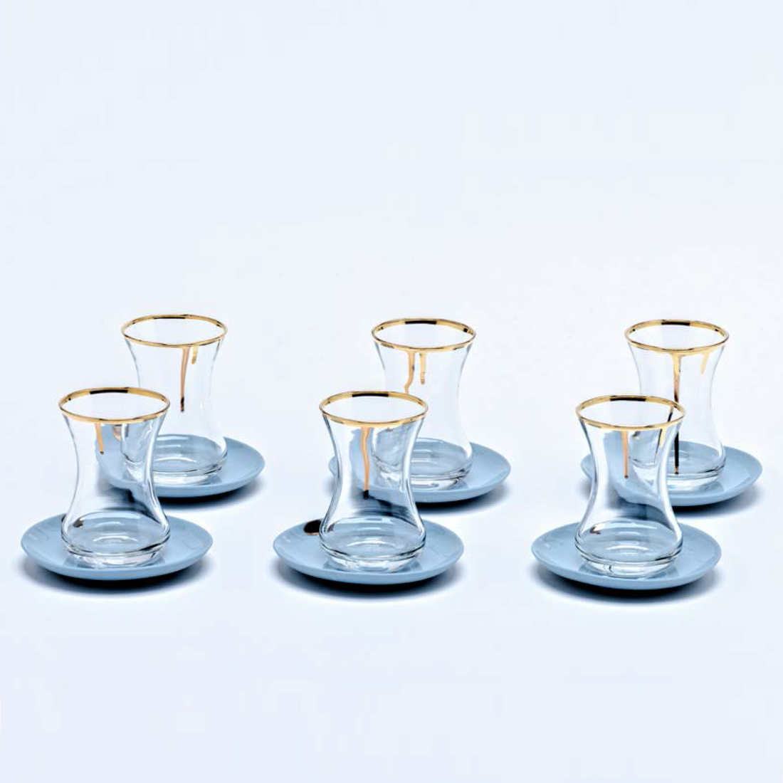 Porcelain drip tea set, 6pc