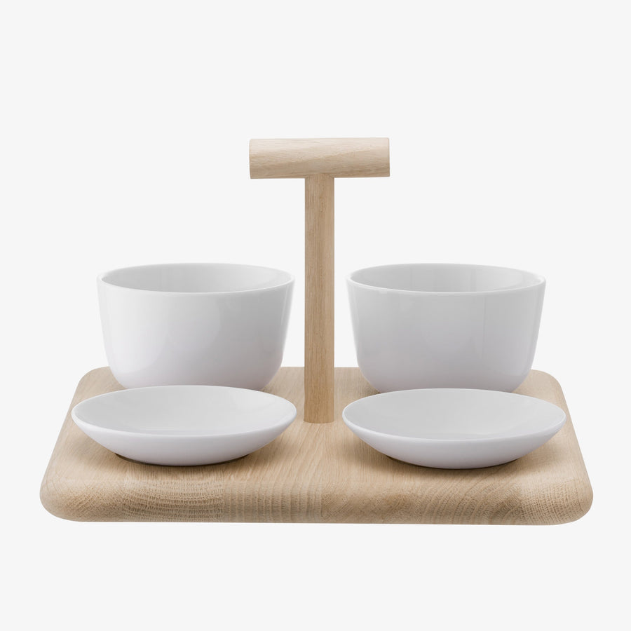 Dine Quad Set & Oak Base