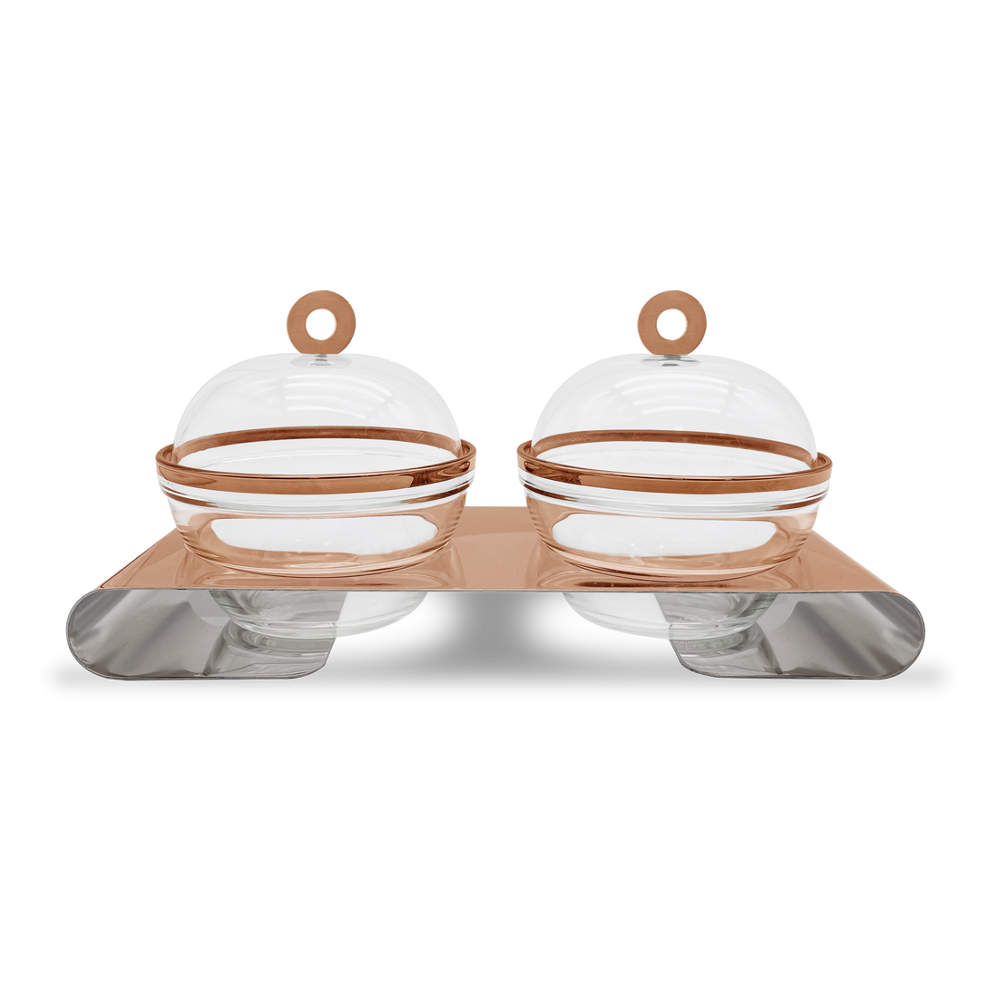 Twin dome serving set