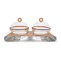 Twin dome serving set