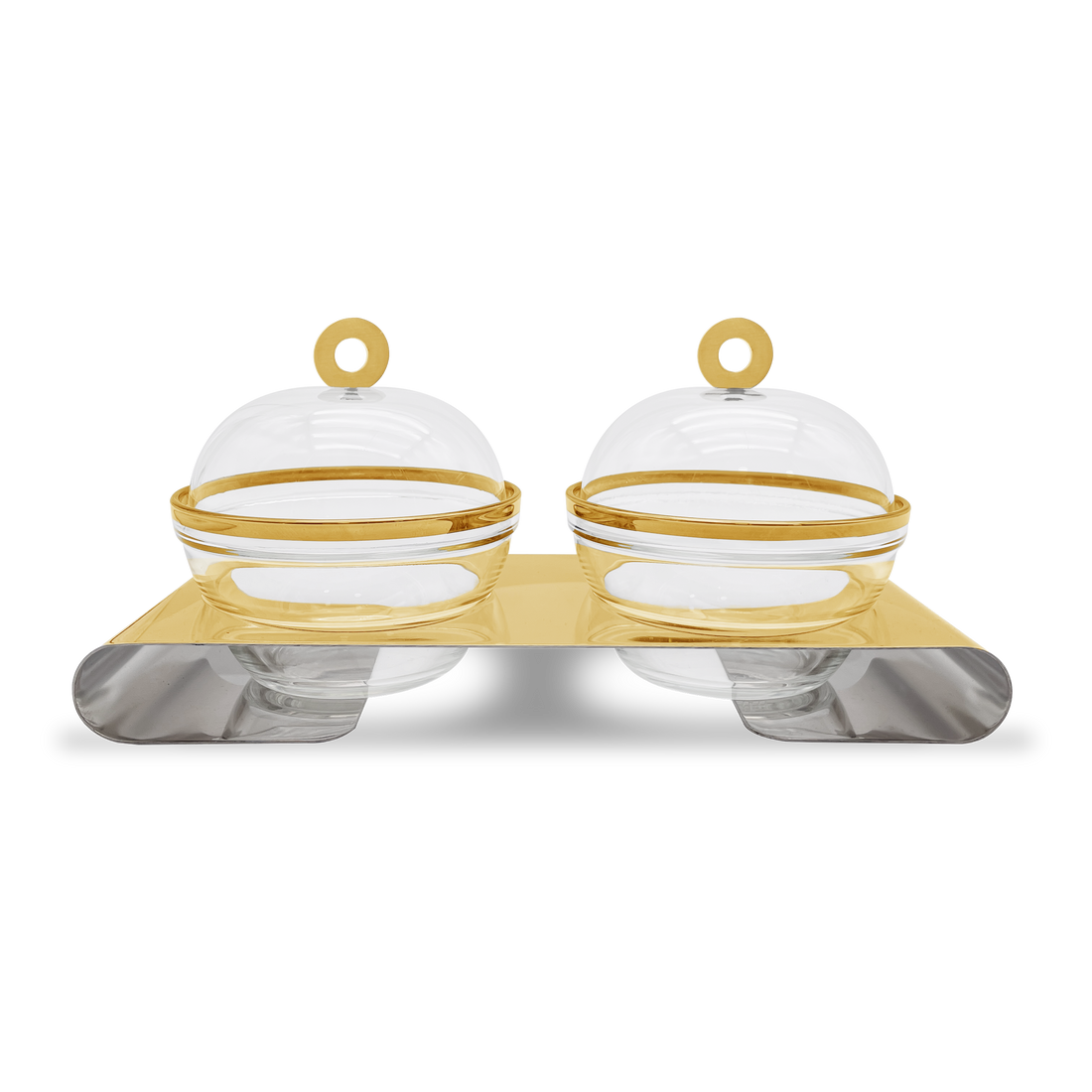 Twin dome serving set