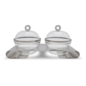 Twin dome serving set