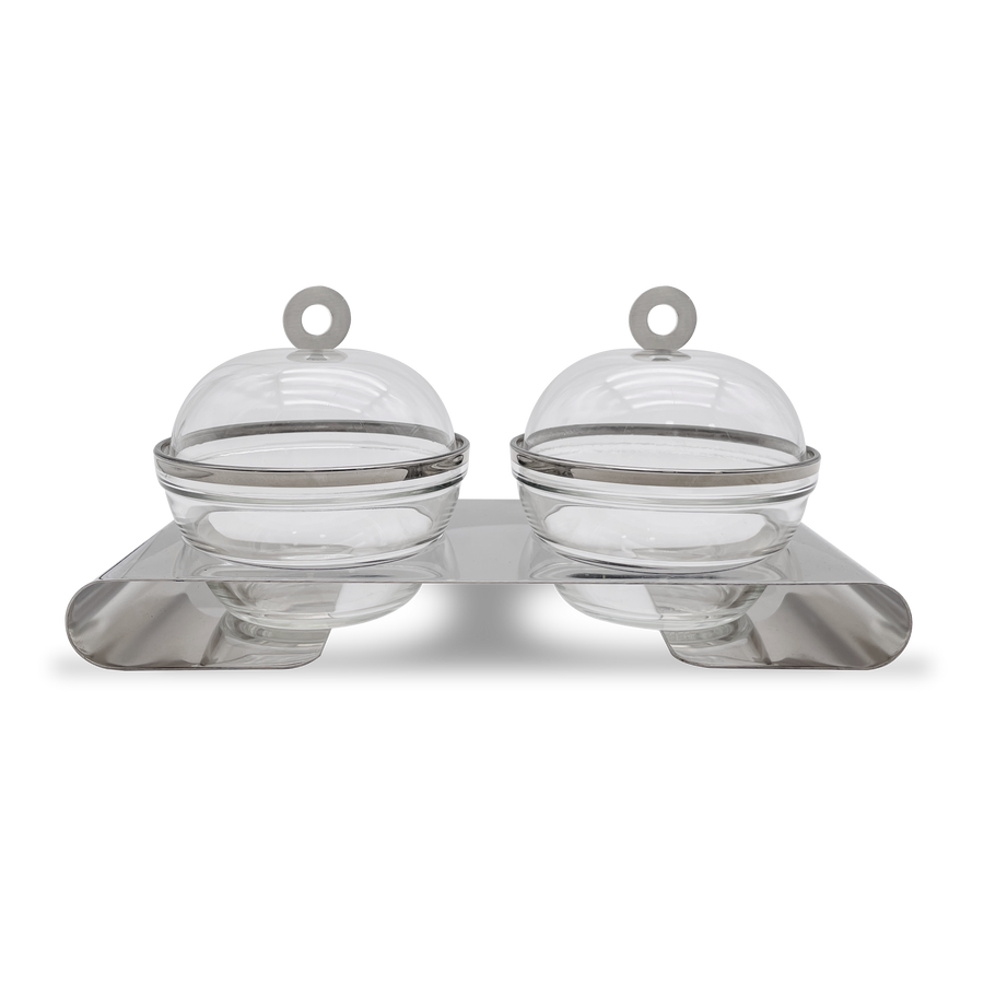 Twin dome serving set