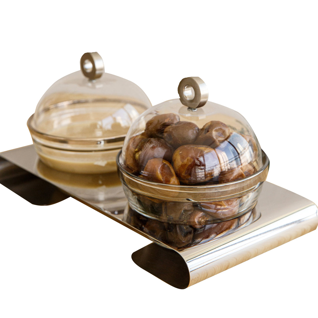 Twin dome serving set