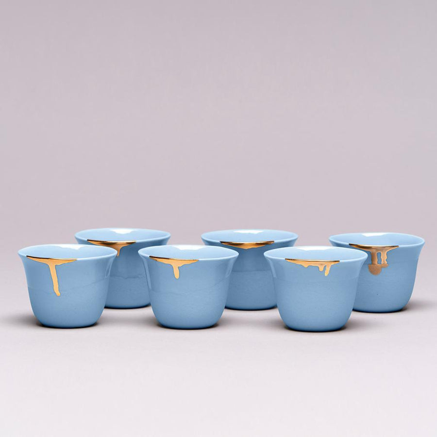 Porcelain drip tea & coffee set, 6pc