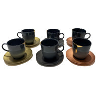 Nightbird coffee set, 6pc