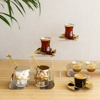 Flower tea cups, 6pcs