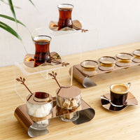 Flower coffee cups, 6pcs