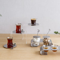 Flat coffee cups, 6pcs