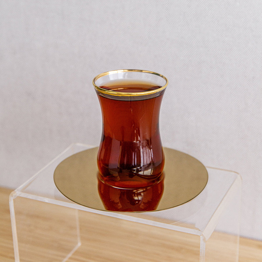 Flat tea cups, 6pcs