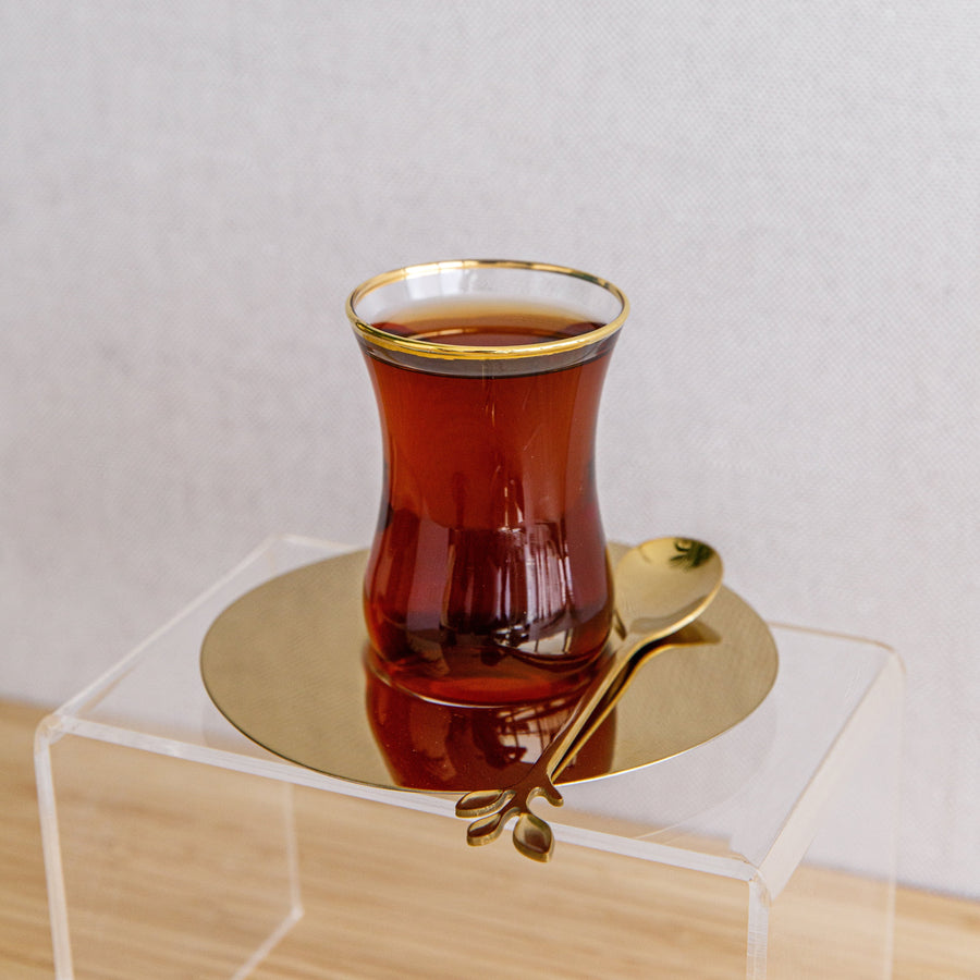 Flat tea cups, 6pcs