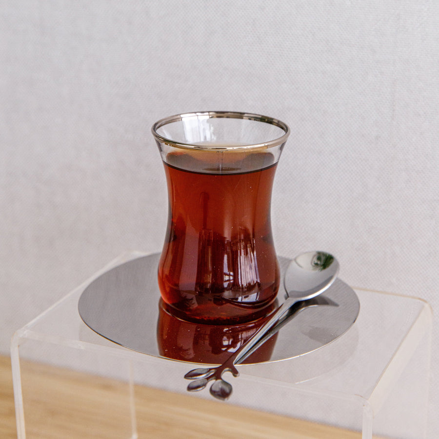 Flat tea cups, 6pcs