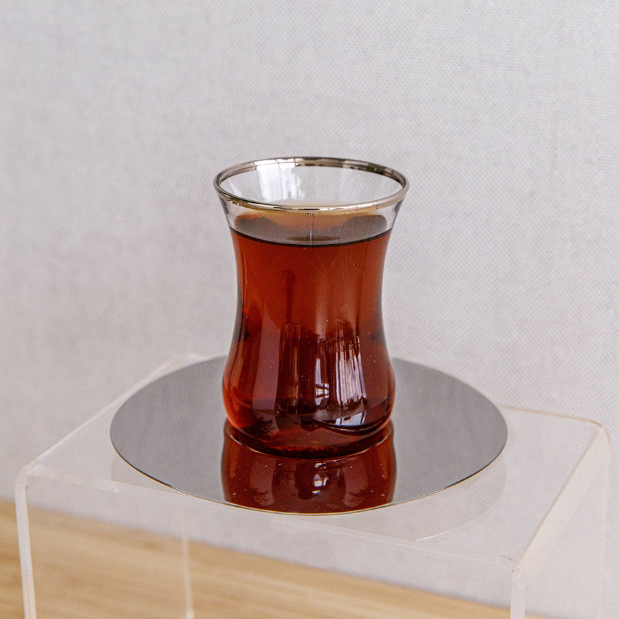 Flat tea cups, 6pcs