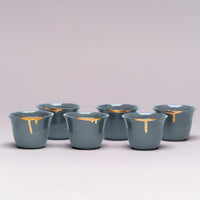 Porcelain drip tea & coffee set, 6pc