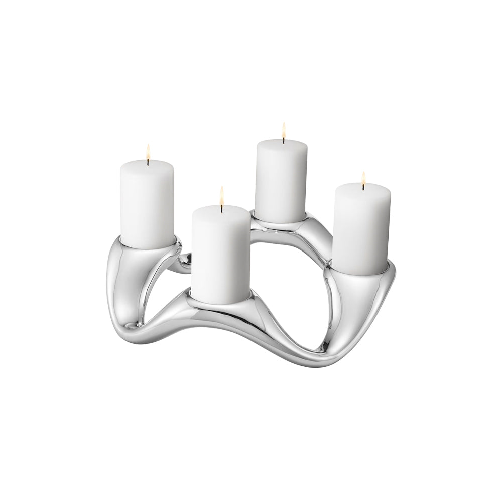 ROUND CANDLE HOLDER SILVER