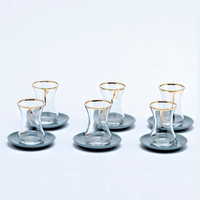 Porcelain drip tea set, 6pc