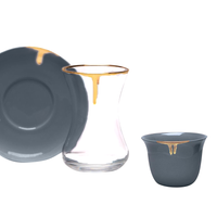 Porcelain drip tea & coffee set, 6pc