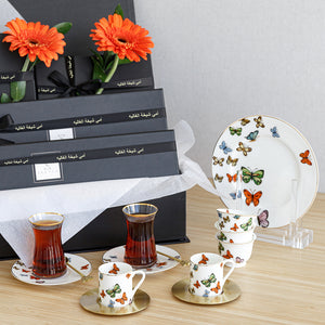 Papillon gift set with customized ribbon