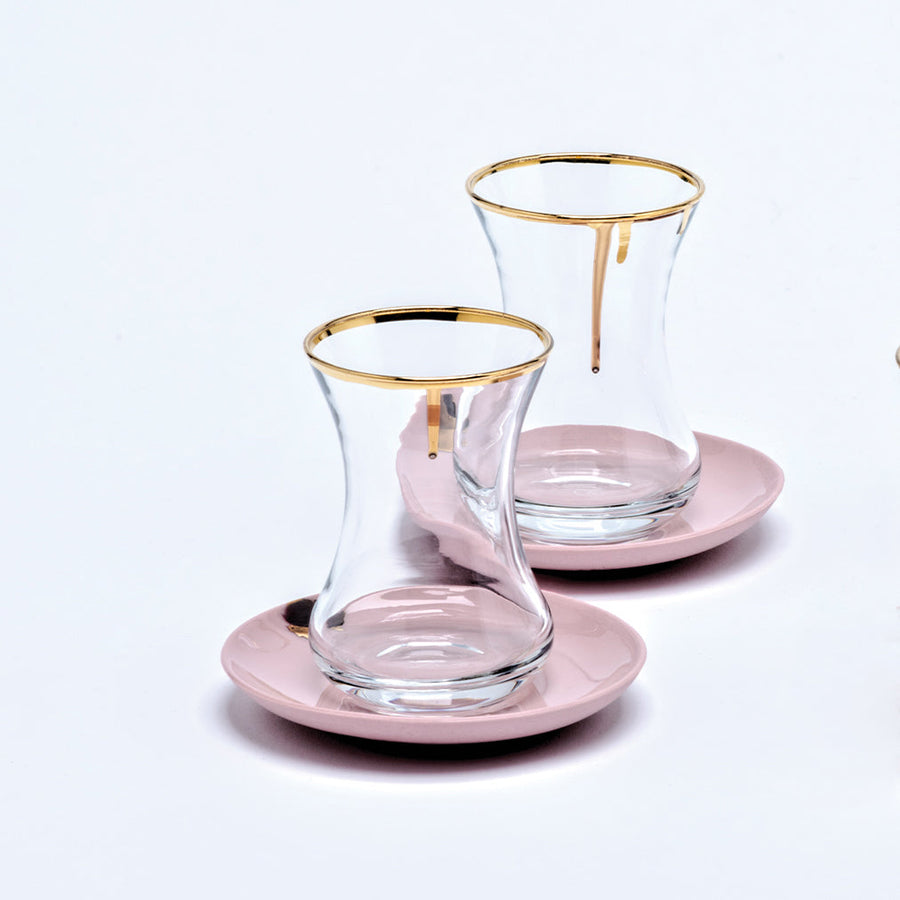 Porcelain drip tea set, 6pc